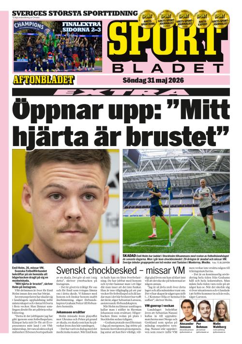 Aftonbladet Sportbladet 31.5.2026