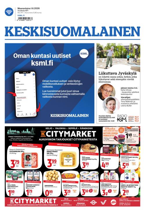 Keskisuomalainen 1.6.2026