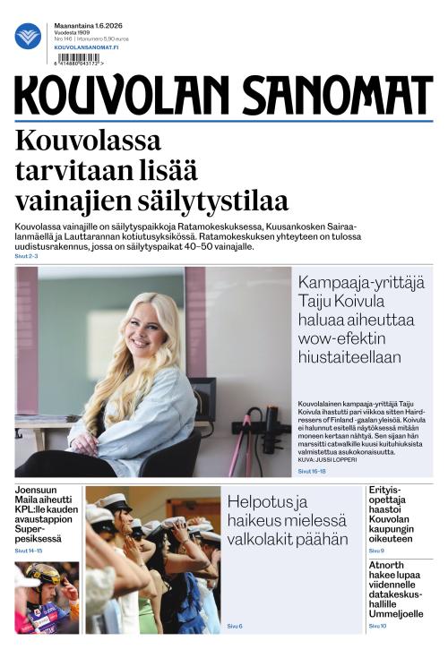 Kouvolan Sanomat 1.6.2026