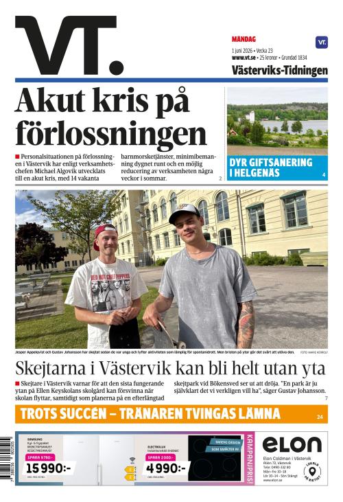 Västerviks-Tidningen 1.6.2026