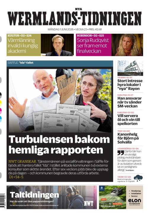 Nya Wermlands-Tidningen 1.6.2026