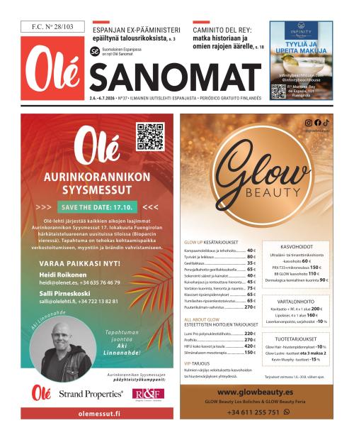 Olé Sanomat (Suomalainen Espanjassa-lehti) 37/2026