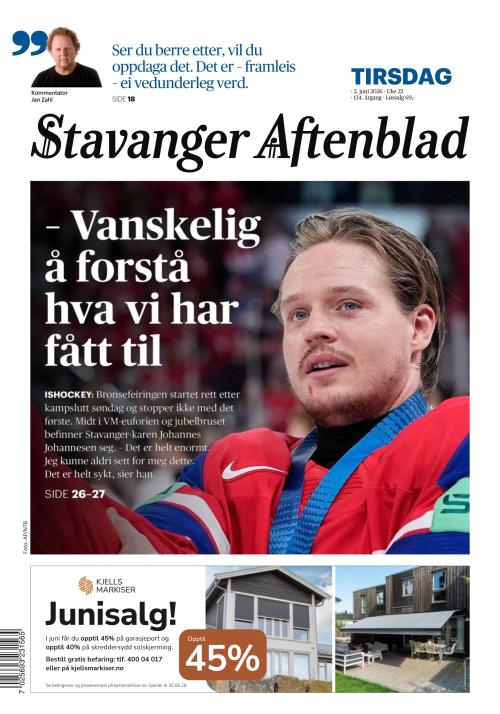 Stavanger Aftenblad 2.6.2026