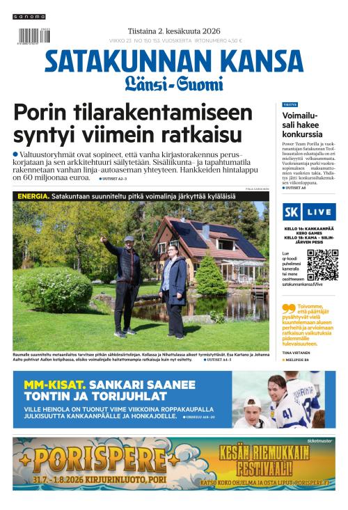 Satakunnan Kansa Länsi-Suomi 2.6.2026