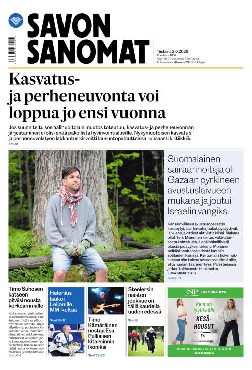 Savon Sanomat 2.6.2026