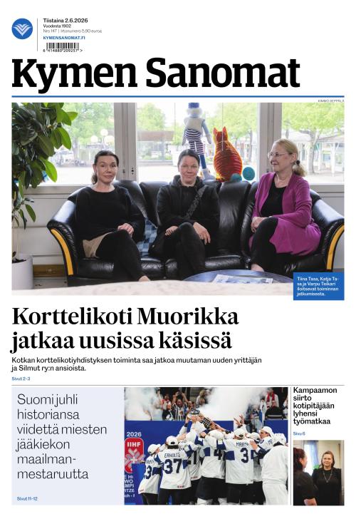 Kymen Sanomat 2.6.2026