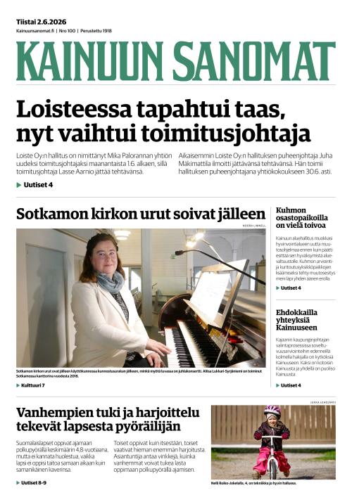 Kainuun Sanomat 2.6.2026