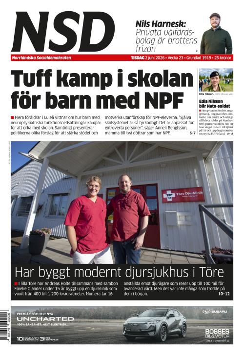 Norrländska Socialdemokraten 2.6.2026