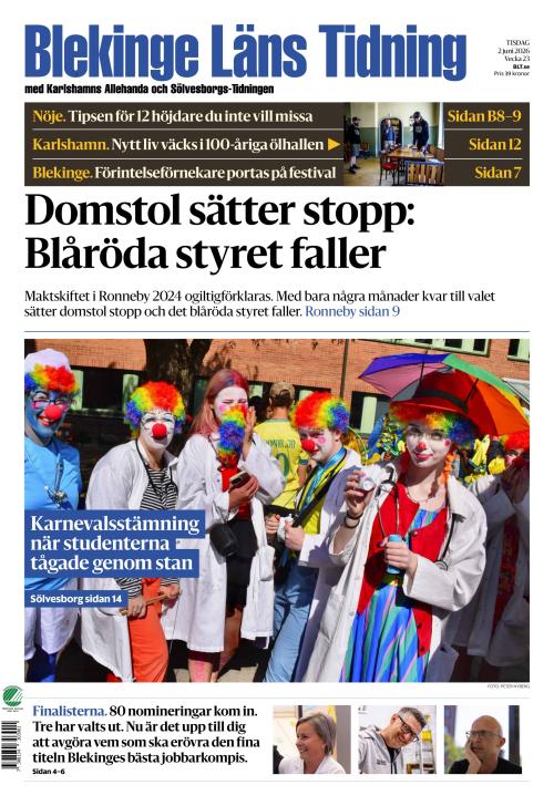 Blekinge Läns Tidning 2.6.2026