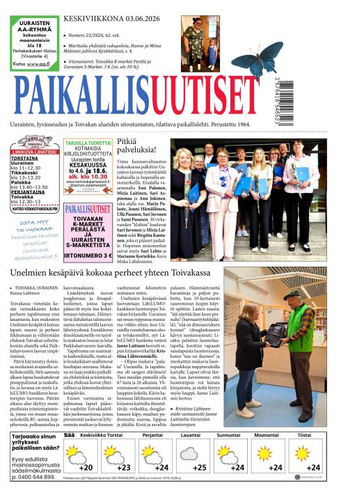 PaikallisUutiset 3.6.2026