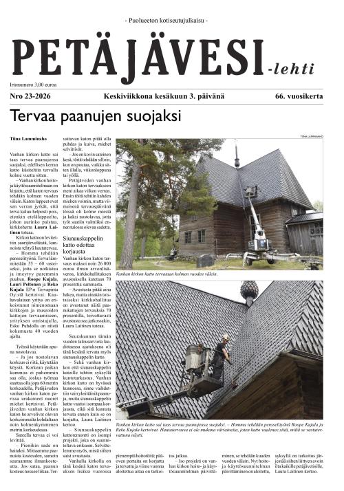 Petäjävesi 3.6.2026