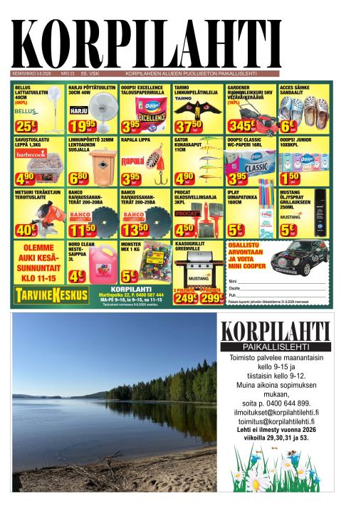 Korpilahti-lehti 3.6.2026