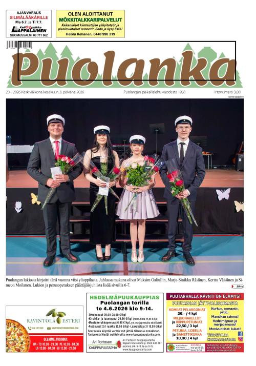 Puolanka-lehti 3.6.2026