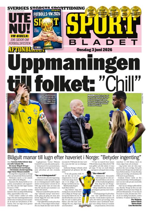 Aftonbladet Sportbladet 3.6.2026