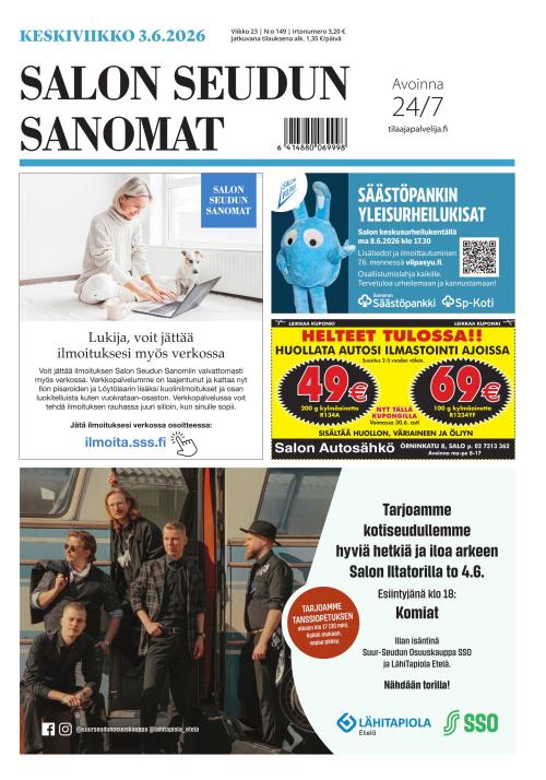 Salon Seudun Sanomat 3.6.2026
