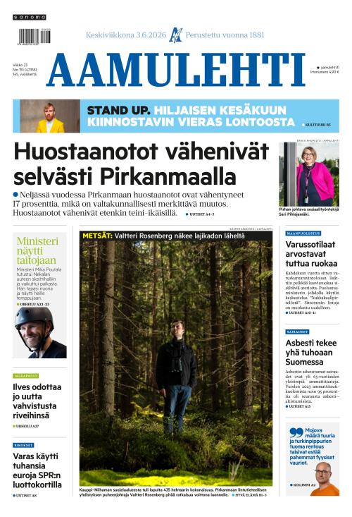 Aamulehti 3.6.2026