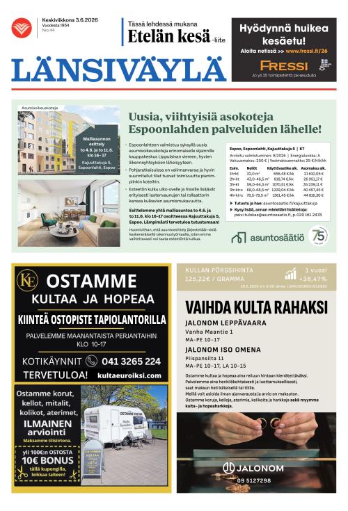 Länsiväylä 3.6.2026