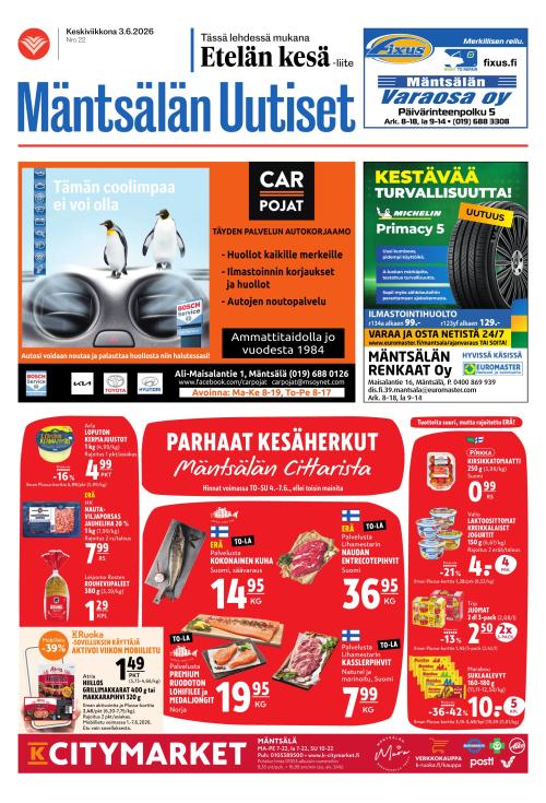 Mäntsälän Uutiset 3.6.2026