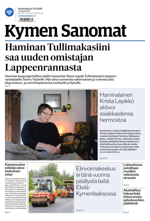 Kymen Sanomat 3.6.2026