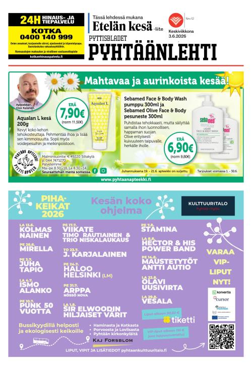 Pyhtäänlehti 3.6.2026
