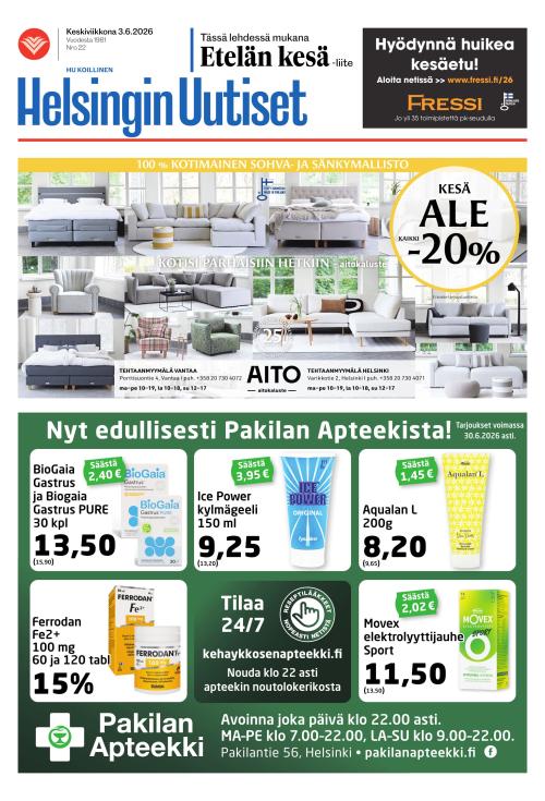 Helsingin Uutiset (Koillinen) 3.6.2026