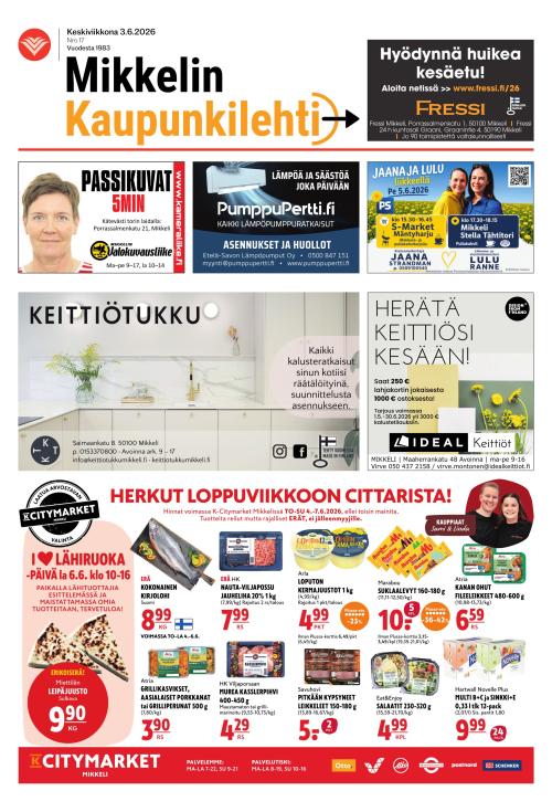 Mikkelin kaupunkilehti 3.6.2026
