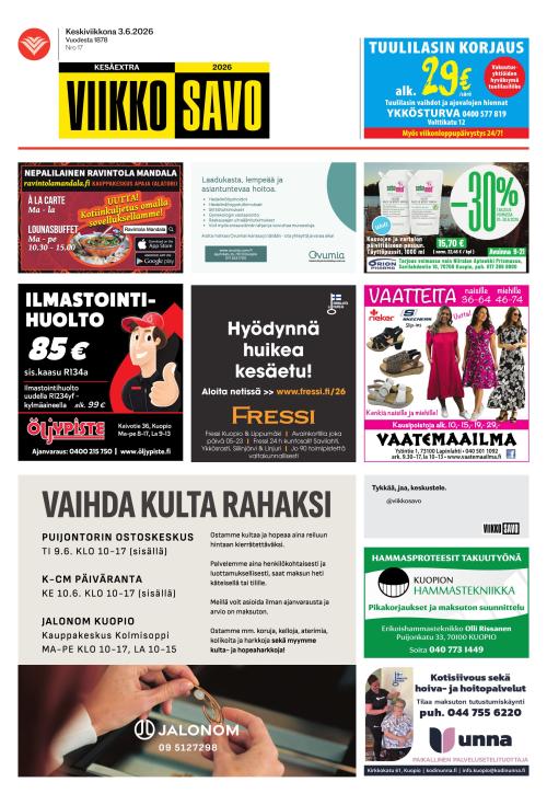 Viikkosavo 3.6.2026