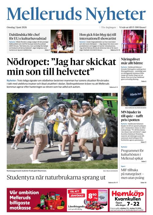 Melleruds nyheter 3.6.2026