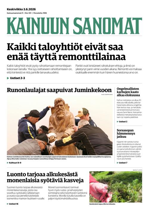 Kainuun Sanomat 3.6.2026