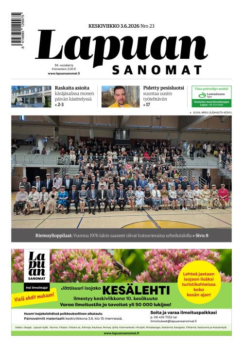 Lapuan Sanomat 3.6.2026