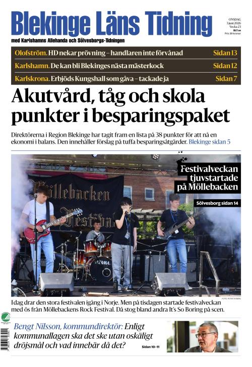Blekinge Läns Tidning 3.6.2026