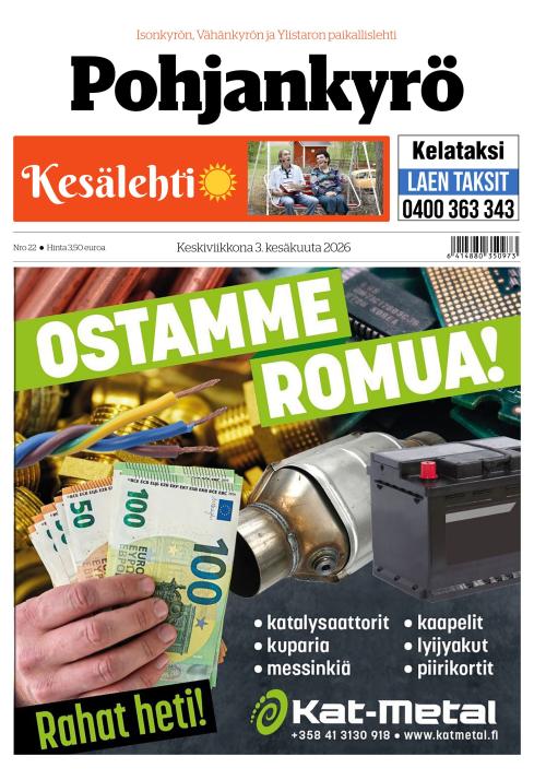 Pohjankyrö-lehti 3.6.2026