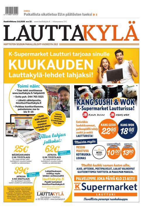 Lauttakylä-lehti 3.6.2026