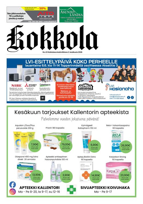 Kokkola-lehti 3.6.2026