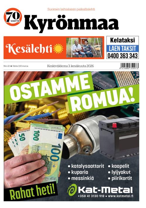 Kyrönmaa-lehti 3.6.2026