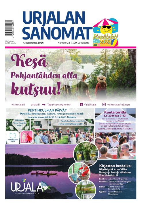 Urjalan Sanomat 4.6.2026