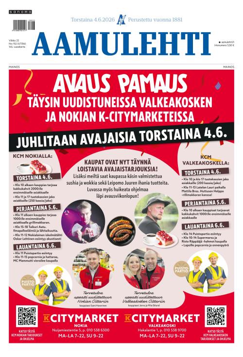 Aamulehti 4.6.2026