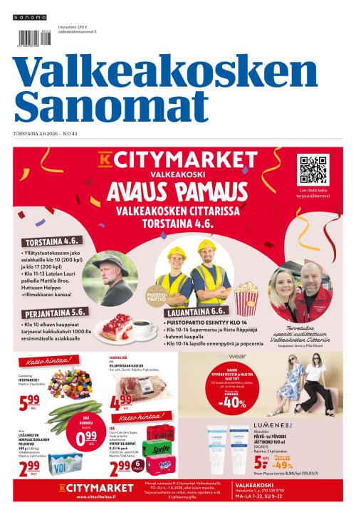 Valkeakosken Sanomat 4.6.2026