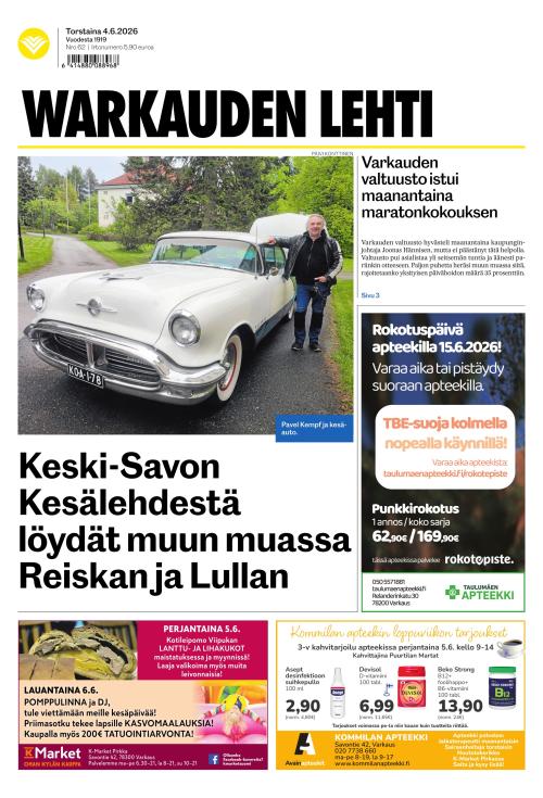 Warkauden Lehti 4.6.2026