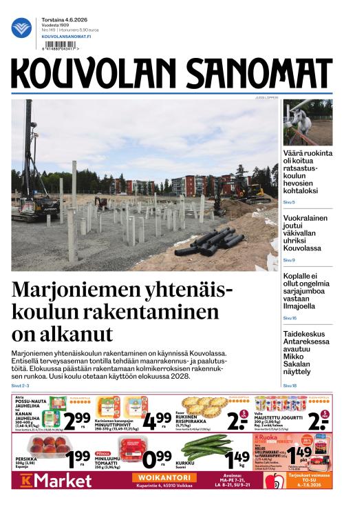Kouvolan Sanomat 4.6.2026