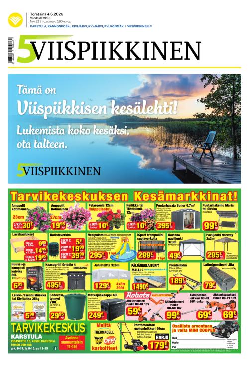 Viispiikkinen 4.6.2026