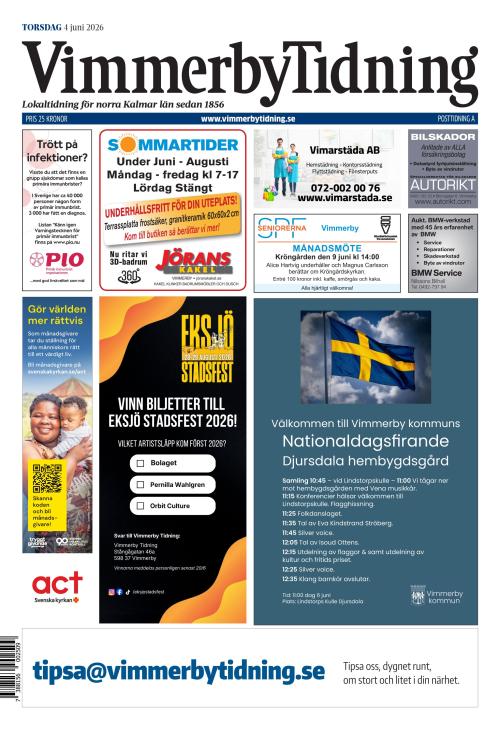 Vimmerby Tidning / Kinda-Posten 4.6.2026