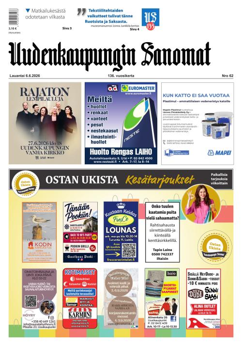Uudenkaupungin Sanomat 6.6.2026