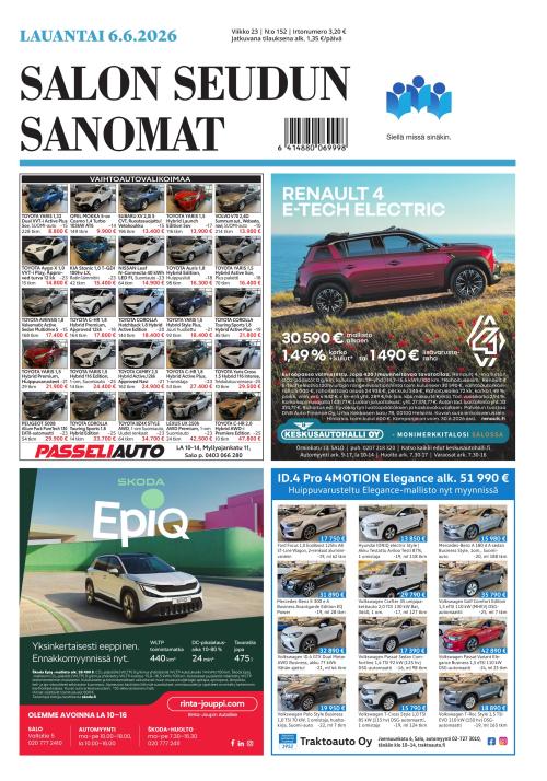 Salon Seudun Sanomat 6.6.2026
