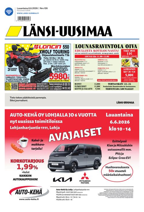 Länsi-Uusimaa 6.6.2026