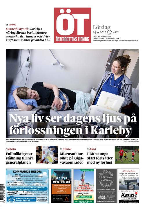 Österbottens Tidning 6.6.2026