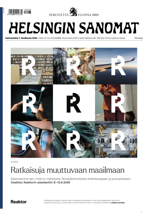 Helsingin Sanomat 7.6.2026