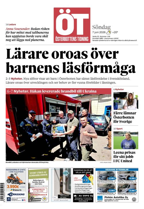 Österbottens Tidning 7.6.2026