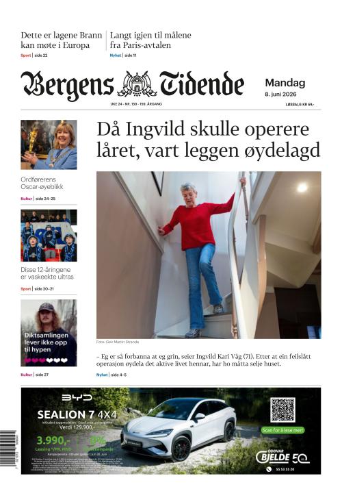 Bergens Tidende 8.6.2026
