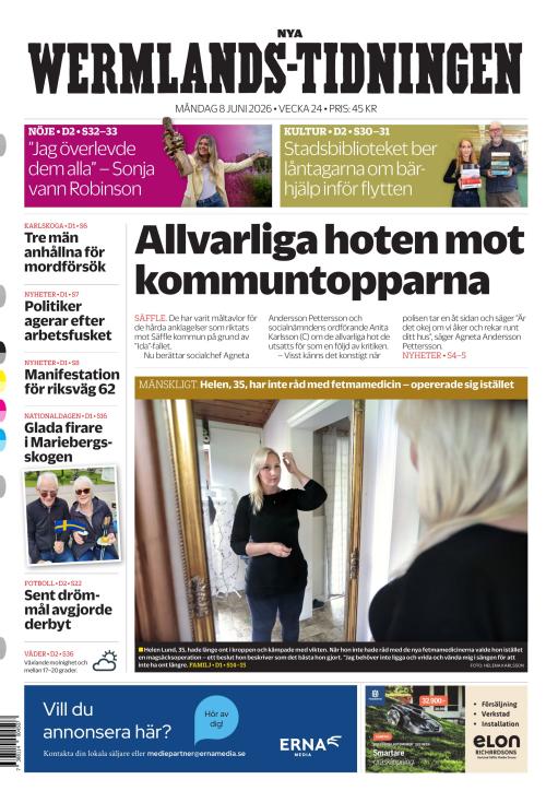 Nya Wermlands-Tidningen 8.6.2026
